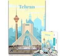 1000 Piece Jigsaw Travel to Tehran Jigsaw Puzzles 1000 Pieces for Adults Teens,for Age 14+ Impossible Game Best Gift for Adults And Teenagers 26x38cm