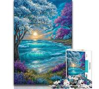 1000 Piece Jigsaw Trees by The Ocean Jigsaw Puzzles 1000 Pieces for Adults Teens,Diy Modern Wall Art Unique Gift Home Decor 26x38cm
