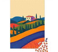 1000 Piece Jigsaw, Tuscan Villa Italy Landscape, 38x26cm/1000pcs