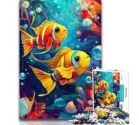 1000 Piece Jigsaw Undersea Fish 1000 Pieces Jigsaw Puzzle For Adults Teens,Parent-child Interaction for Age 14 Years Up 50x75cm