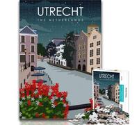 1000 Piece Jigsaw Utrecht The Netherlands Puzzles 1000 Pieces for Teenagers,Toys Educational Games Stress Relieving Artists Collection, Fine Art 75x50cm