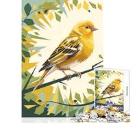 1000 Piece Jigsaw Vibrant Golden Canary in The Sunligh Jigsaw Puzzles for Adults Precision Cutting Wishlist with Santa Claus Brainteaser Family Games (38x26cm)