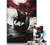 1000 Piece Jigsaw Viking Drakkar Boat Adult Jigsaw Puzzles 1000 Pieces,Family Game Stress Reliever Difficult Challenge Great Gifts And Toys (26x38cm)