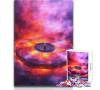 1000 Piece Jigsaw Vinyl Record in Flames Music Relaxing Way to Fill Spare Time Consistent Precise Cutting Play Toy Size 38x26cm