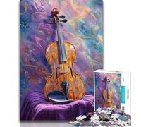 1000 Piece Jigsaw Violin Art Puzzles for Adults And Teenagers,Decompressing Intellectual Educational Toy Secret Santa Gifts 50x75cm