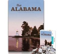 1000 Piece Jigsaw Visit Alabama Puzzles 1000 Pieces for Teenagers,Toys Educational Games Stress Relieving Artists Collection, Fine Art 75x50cm
