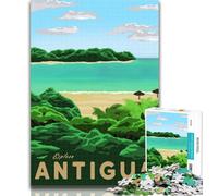 1000 Piece Jigsaw Visit Antigua Adult Puzzles 1000 Pieces,Toys Educational Games Stress Relieving Wishlist with Santa Claus 26x38cm