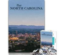 1000 Piece Jigsaw Visit North Carolina 1000 Piece Jigsaw Puzzles for Adults,for Is Ideal As A Gift for The Whole Family for And 14 Years Old 75x50cm