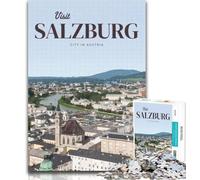 1000 Piece Jigsaw Visit Salzburg Adult Puzzles 1000 Pieces,Toys Educational Games Stress Relieving Wishlist with Santa Claus 75x50cm