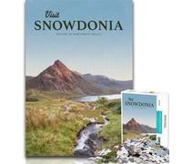 1000 Piece Jigsaw Visit Snowdonia 1000 Piece Jigsaw Puzzles for Adults,for Is Ideal As A Gift for The Whole Family for And 14 Years Old 75x50cm