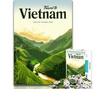 1000 Piece Jigsaw Visit Vietnam Jigsaw Puzzles for Adults,is Ideal As A Gift for The Whole Family Suitable for And 14 75x50cm