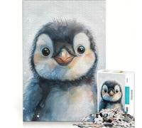 1000 Piece Jigsaw Watercolor Penguin Hands-on Game Train Your Brain And Hands with Fully Interlocking Randomly Shaped Pieces 50x75cm