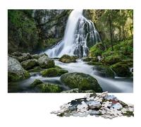 1000 Piece Jigsaw Waterfalls Forest Nature Puzzles for Adults Ideal for Teenagers & Collectors Travel Gift Family Activity 1000 PCS(38x26cm)