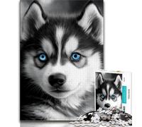 1000 Piece Jigsaw White Husky Jigsaw Puzzles for Adults 1000 Piece,Perfect for Game Nights, Colorful Toy for Home Gift (50x75cm)