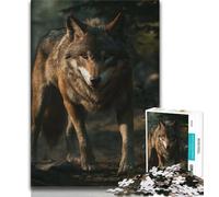 1000 Piece Jigsaw Wild Wolf Adult Puzzles 1000 Pieces,Learning Educational Toys Family Games Enhance Love between Couples (50x75cm)