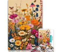 1000 Piece Jigsaw Wildflower Summer Jigsaw Puzzles for Adults 1000,Educational Games Home Decoration Artists Collection, Fine Art 50x75cm