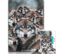 1000 Piece Jigsaw Wolf Pack Jigsaw Puzzle 1000 Pieces for Teenagers,Educational Toys Is Ideal As A Gift for The Whole Family 50x75cm