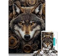 1000 Piece Jigsaw Wolf Totem Jigsaw Puzzles for Teenagers,Educational Games Home Decoration Deal As Gifts for The Whole Family (50x75cm)