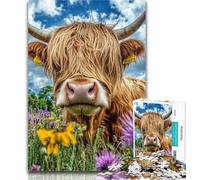 1000 Piece Jigsaw Yak Oil Painting Adult Puzzles 1000 Pieces,Toys Educational Games Stress Relieving Wishlist with Santa Claus 26x38cm