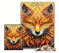 1000 Piece Jigsaw Yellow Fox 1000-Piece Jigsaw Puzzle for Birthdays, Christmas, Halloween, Thanksgiving, Easter Size 50x75cm