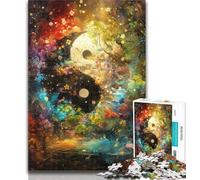 1000 Piece Jigsaw Yin Yang Tai Chi 1000 Piece Jigsaw Puzzles for Adults & Teens,Educational Game Challenge Toy for Women And Men 26x38cm