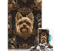 1000 Piece Jigsaw Yorkshire Terrier Collage Adult Jigsaws 1000 Piece,Toys Educational Games Stress Relieving Artists Collection, Fine Art 50x75cm