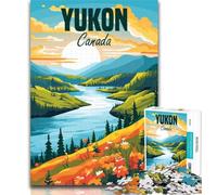 1000 Piece Jigsaw Yukon Canada 1000 Piece Jigsaw Puzzles for Adults,for Is Ideal As A Gift for The Whole Family for And 14 Years Old 75x50cm