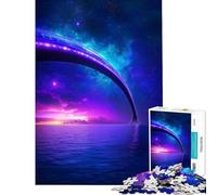 1000 Piece Jigsaws A Futuristic Glowing Bridge over An Alien Sea Interesting Brain Challenge Fine Detail Cutting Workmanship Wonderful Birthday Choice (Size 50x75cm)