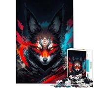 1000 Piece Jigsaws A Kitsunes Fiery Allure Calm Focus Desktop Game Perfect Joint between Each Part Delightful Game for Casual GetTogethers (Size 38x26cm)