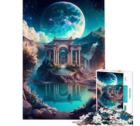 1000 Piece Jigsaws A Magnificent Palace Calm Focus Desktop Game Perfect Joint between Each Part Delightful Game for Casual GetTogethers (Size 38x26cm)
