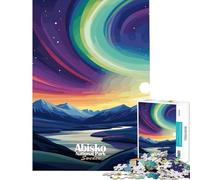 1000 Piece Jigsaws Abisko National Park Poster Calm Focus Desktop Game Neat Fragment No Messy Bits Lovely Pastime for Festive Gatherings (Size 38x52cm)