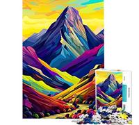 1000 Piece Jigsaws Abstract Colorful Alps Calm Focus Desktop Game Perfect Joint between Each Part Delightful Game for Casual GetTogethers (Size 38x52cm)