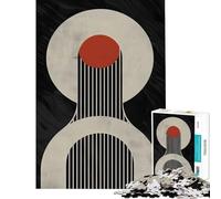 1000 Piece Jigsaws Abstract Geometric Art with Circles And Lines Interesting Brain Challenge Fine Detail Cutting Workmanship Wonderful Birthday Choice (Size 38x52cm)