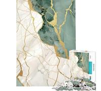 1000 Piece Jigsaws Abstract Gold Decor Calm Focus Desktop Game Perfect Joint between Each Part Delightful Game for Casual GetTogethers (Size 38x52cm)