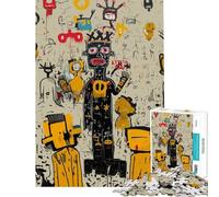 1000 Piece Jigsaws Abstract Graffiti Figure Art Calm Focus Desktop Game Perfect Joint between Each Part Delightful Game for Casual GetTogethers (Size 38x26cm)