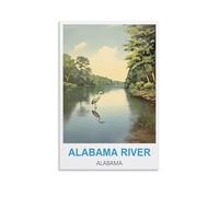 1000 Piece Jigsaws，Alabama River Alabama Jigsaw Puzzle 1000 Pieces for Adults Kids Teens Large Families Puzzle Game 70x50cm