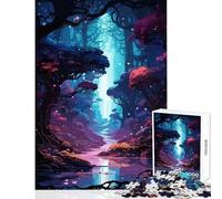 1000 Piece Jigsaws Anime Dark Forest River Puzzle For Teenagers Enhance Memory Parent-child Interaction Unique Gifts for Birthday And Christmas (50x75cm)