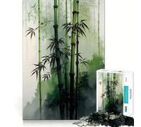 1000 Piece Jigsaws Bamboo Forest Watercolor Exact Cut Art Cognitive Skill Toy Calm Play Time Birthday Game Gift (38x26cm)