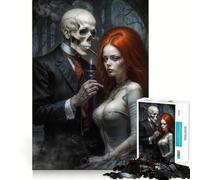 1000 Piece Jigsaws Baron Samedi And His Wife Exact Cut Art Cognitive Skill Toy Calm Play Time Birthday Game Gift (50x75cm)