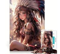 1000 Piece Jigsaws Beautiful American Maid Exact Cut Art Cognitive Skill Toy Calm Play Time Birthday Game Gift (50x75cm)