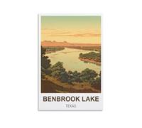 1000 Piece Jigsaws，Benbrook Lake Texas Jigsaw Adult Decompression Game Puzzle Students Toys for Children Christmas Birthday Gifts 38x26cm