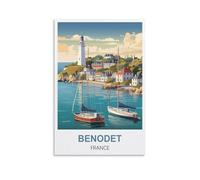 1000 Piece Jigsaws，Benodet France Lighthouse Puzzle Sets for Challenging Puzzle Game and Family Play 70x50cm
