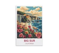 1000 Piece Jigsaws，Big Sur California Jigsaws Puzzles 1000 Pieces Classic Jigsaws Educational Games Toys ， Best Gift for Adults and Kids 38x26cm