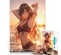 1000 Piece Jigsaws Bikini Girl From The Sea Exact Cut Art Cognitive Skill Toy Calm Play Time Birthday Game Gift (38x52cm)