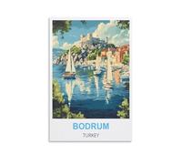 1000 Piece Jigsaws，Bodrum Turkey Jigsaw Adult Decompression Game Puzzle Students Toys for Children Christmas Birthday Gifts 52x38cm