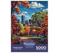 1000 Piece Jigsaws Boston Skyline Autumn Puzzle for Adults Toy Wall Decor Difficult Challenge Deal As Gifts for The Whole Family 38x26cm/1000pcs