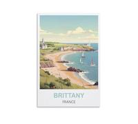 1000 Piece Jigsaws,Brittany France Posters Puzzle Sets for Challenging Puzzle Game and Family Play 38x26cm