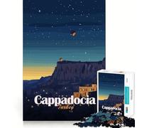 1000 Piece Jigsaws Cappadocia Turkey Hot Air Balloons Night Smooth Edge Play Focus Fun Game Cozy Time Play Birthday Game Gift (38x52cm)