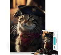 1000 Piece Jigsaws Cat Pirates IV Clean Joint Game Smart Play Gift Relax Play Time Xmas Decor Gift (38x26cm)