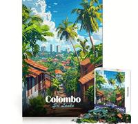 1000 Piece Jigsaws Colombo, Sri Lanka Travel Poster Tight Fit Piece Mind Skill Fun Cozy Fun Time Xmas Leisure Gift (50x75cm)